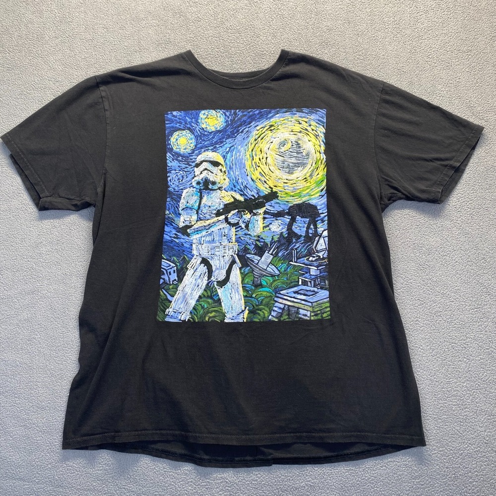 Star Wars Stary Night Stormtrooper Mens Size XL Black Short‎ Sleeve T-Shirt